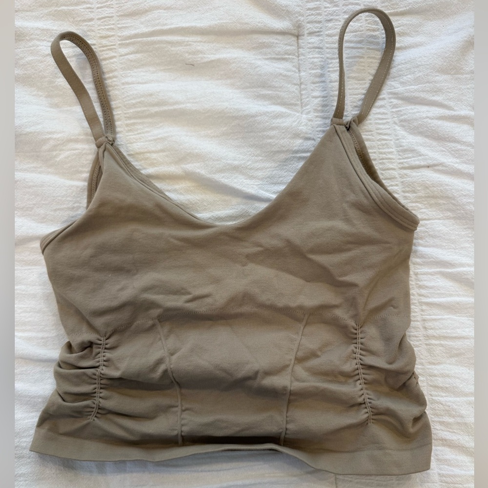 Free people good karma ruched crop top